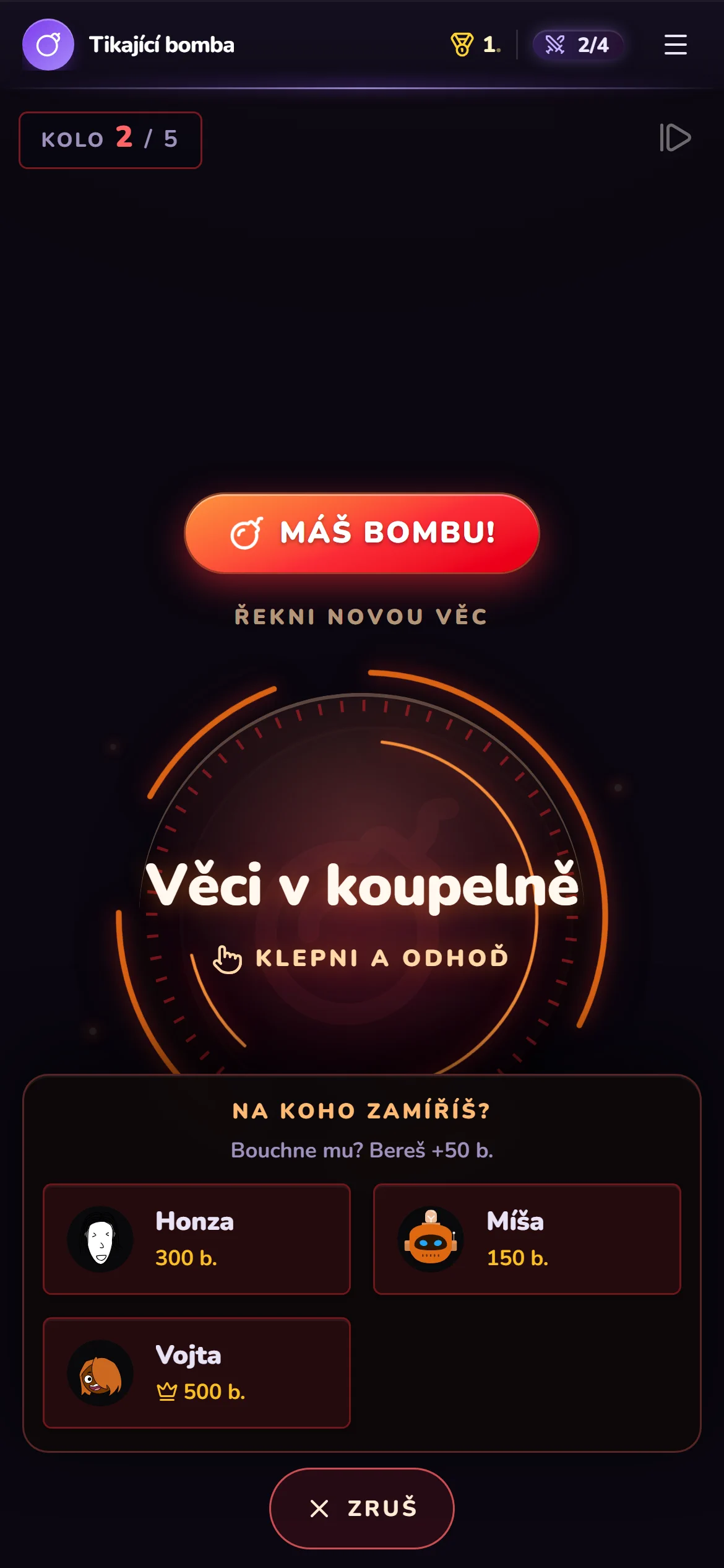 Nebo zamíříš — a pošleš ji přesně tomu, koho máš na mušce.